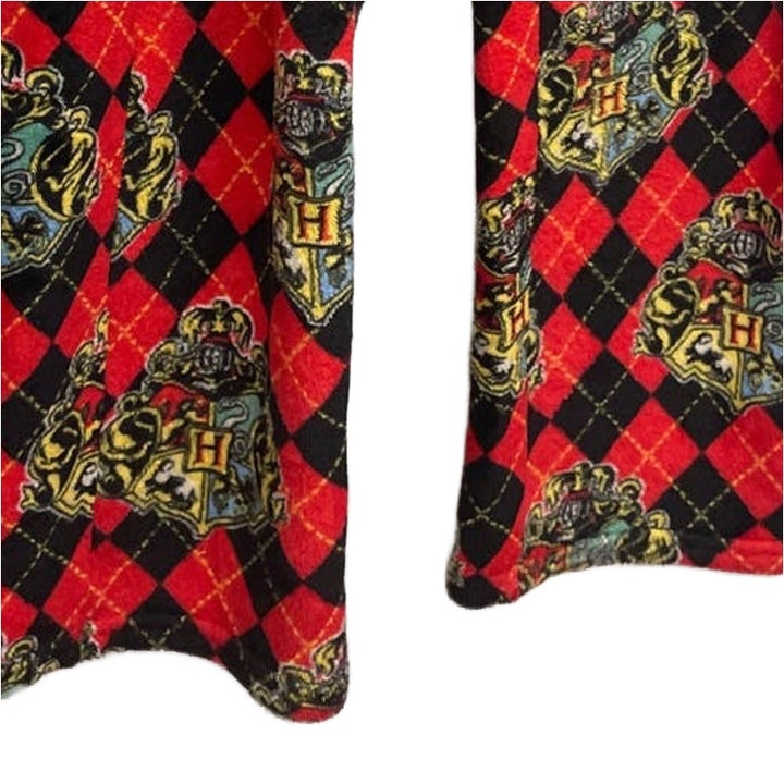 Harry Potter Womens Small Argyle Houses Crest Shield Soft Fleece Pajama Pants