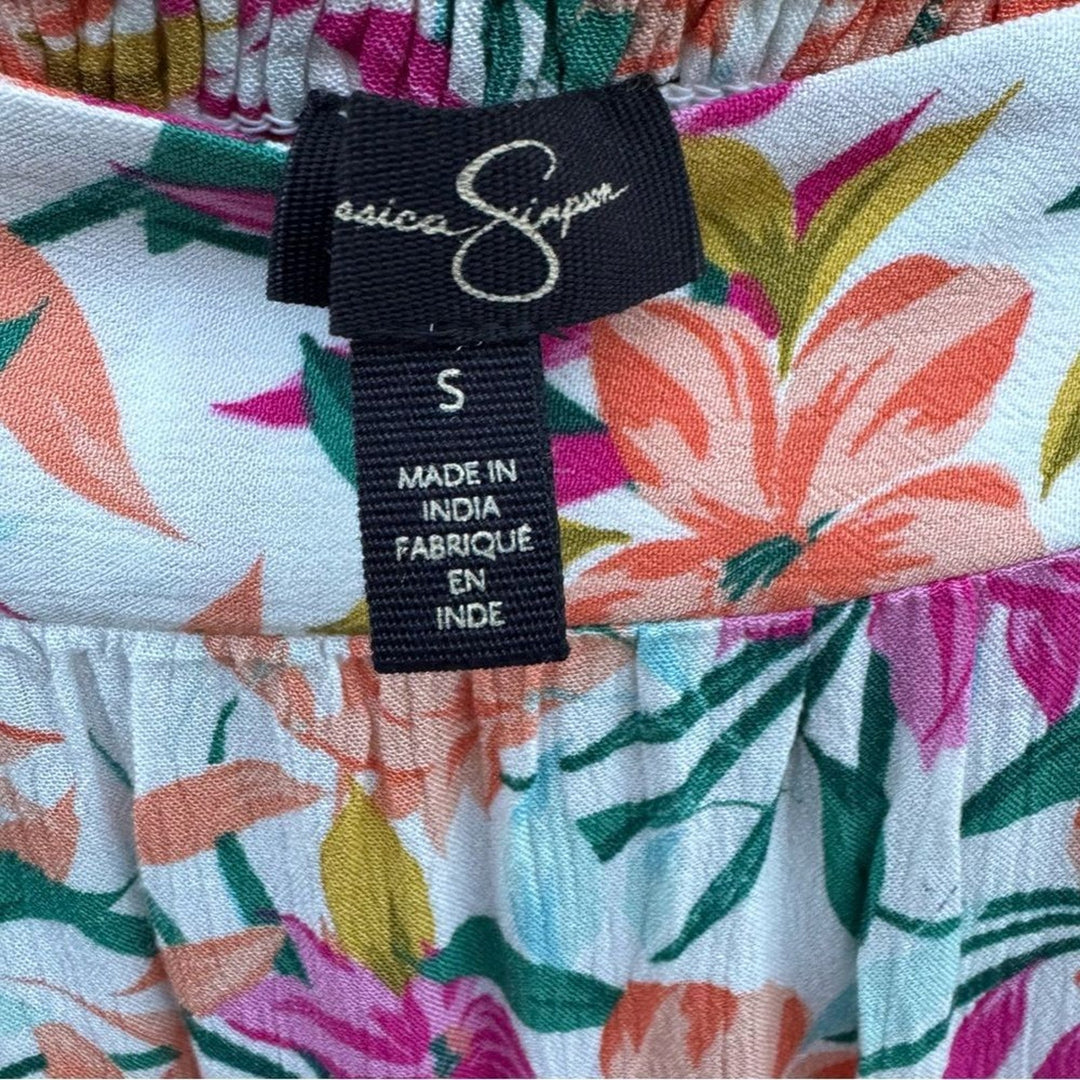 NWT New Jessica Simpson Womens Small Tiered Floral Gardenia Viscose Maxi Skirt