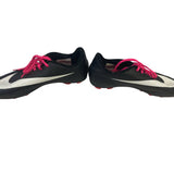 NIKE Kids Size 2Y Girls Pink Black Soccer Cleats Spikes Athletic Shoes Sneakers