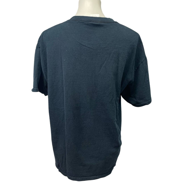 Trumor Womens Large 100% Cotton Crew Neck Short Sleeve Black Tee Shirt