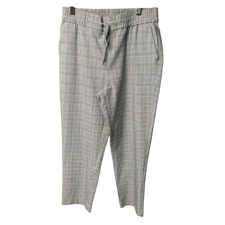 Nicole Miller New York Womens Size 10 Elastic Waist Flat Front Plaid Pants