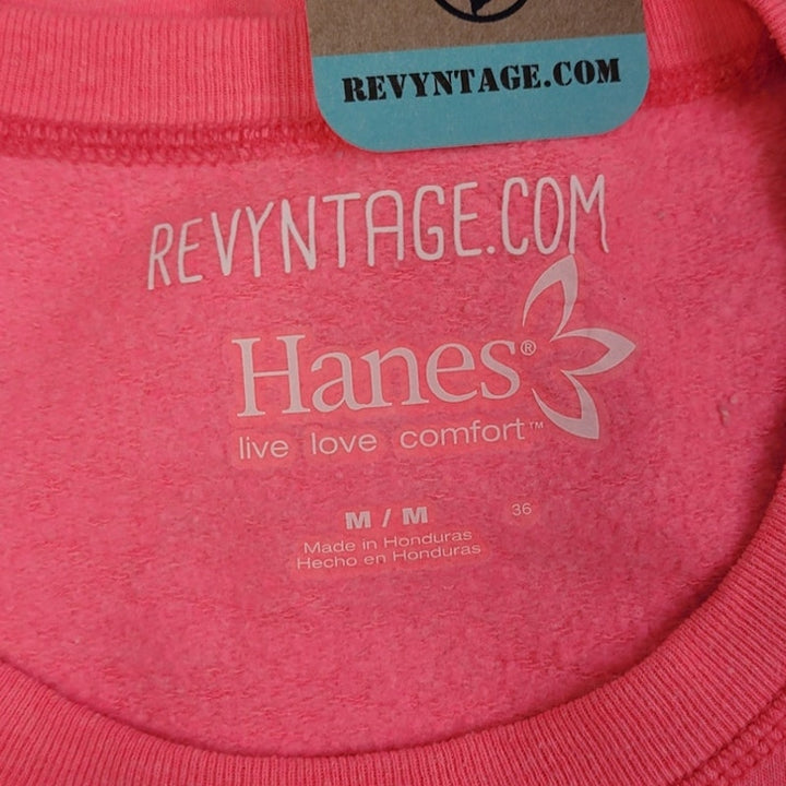 Hand Printed Upcycled Womens Medium Always Be Kind Crew Neck Sweatshirt