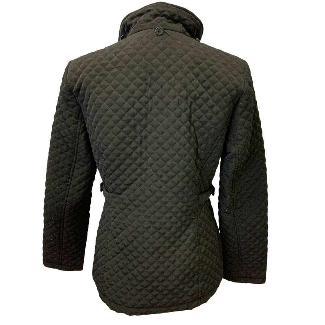 St Johns Bay Small Full Zip Quilted Polyester Blend Jacket w Zippers Pockets