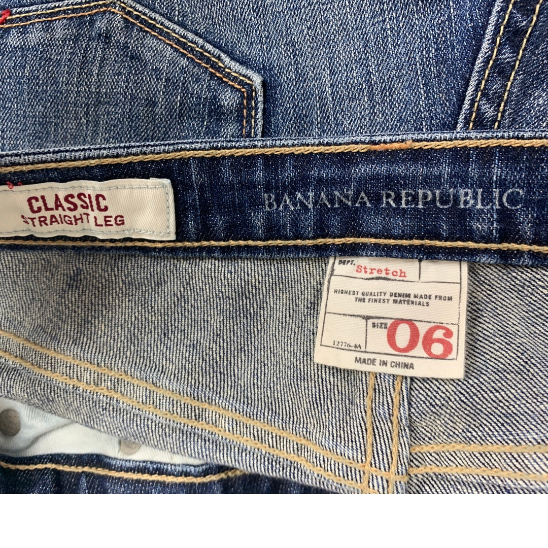 Banana Republic Womens Size 6 Stretch Classic Straight Leg Denim Jean Shorts