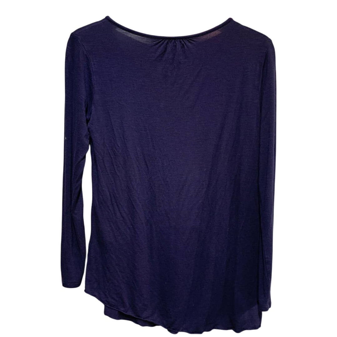 Lot of 2 Style &amp; Co Womens XS Long Sleeve Scoop Neck Flowy Pleated Tops