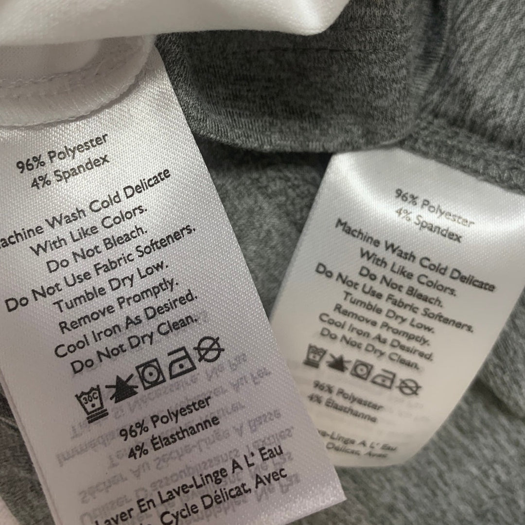 2 New Eddie Bauer Womens 2XL Gray White Surreal Travel Tank Top Crew Tee Shirts