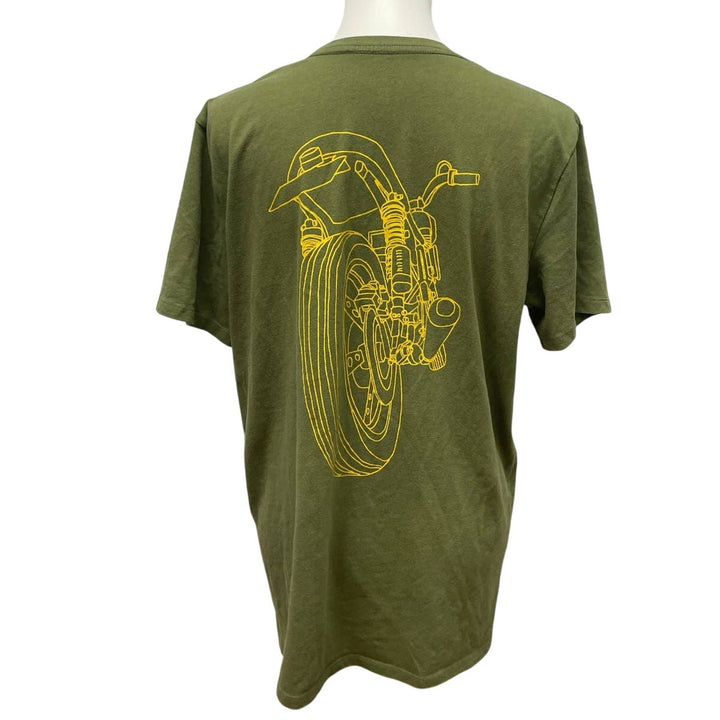 Goodfellow &amp; Co Mens Large Motorcycle Classic Fit Short Sleeve Cotton Blend Tee
