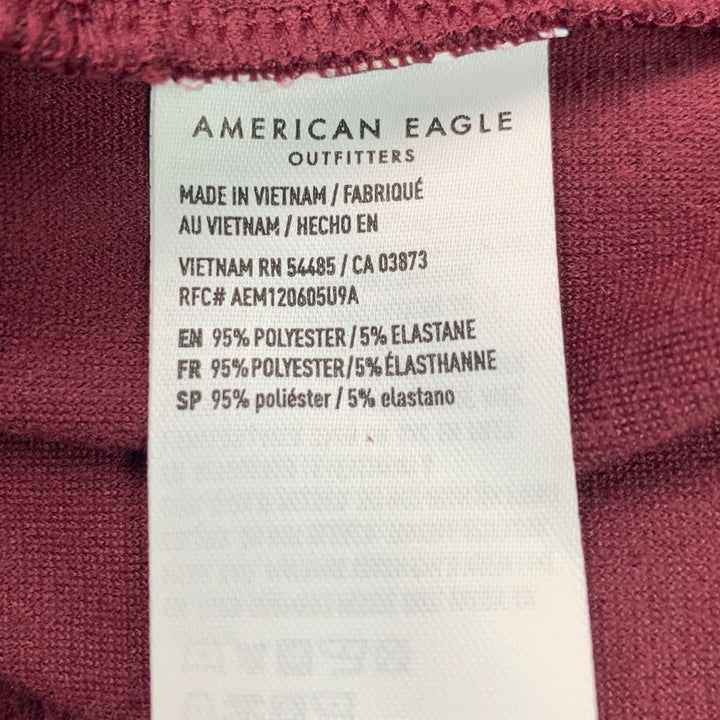 New American Eagle Womens Small Long Sleeve Soft Velour Snap Closure Bodysuit