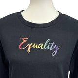 New Hand Printed Upcycled Maternity XS Equality Rainbow Pride Long Sweatshirt