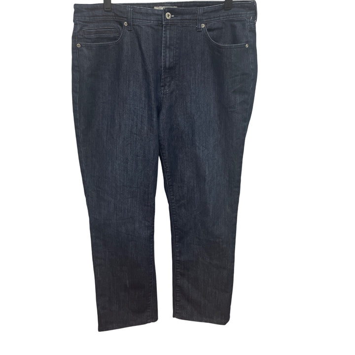 Chicos Platinum Size 3 16 Regular Alannis RG Stretch Cotton Denim Blue Jeans