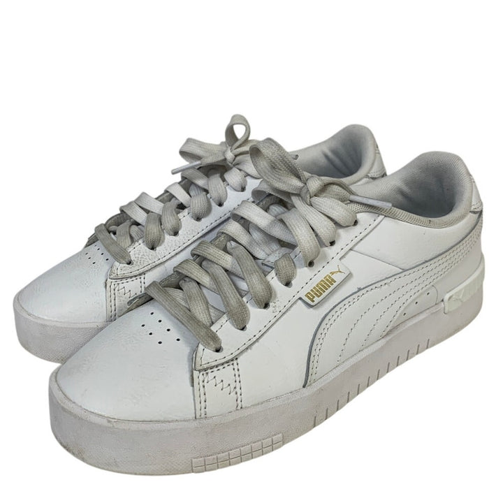 Puma Womens Size 7.5  White Court Sneaker Low Top Lace Up Athletic Shoes