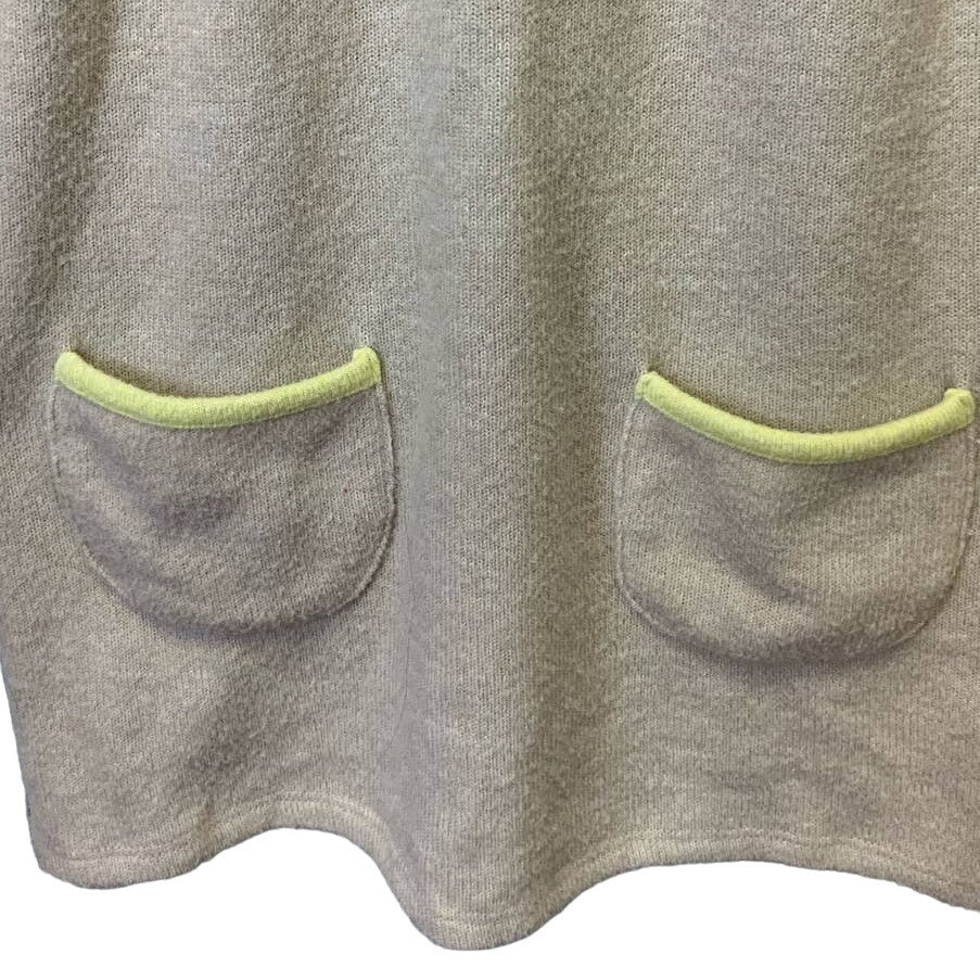 Zara Girls Size 4-5 Years 100 cm Knit Polyester Blend Sweater Dress w Pockets