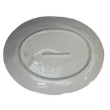 Made In Portugal White 18" X 14" Oval Ceramic Fish Large Serving Platter Dish