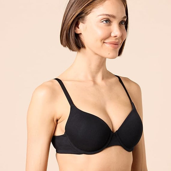 New 2-Pack Amazon Essentials Womens 32DDD Black Comfort Underwire T-Shirt Bras