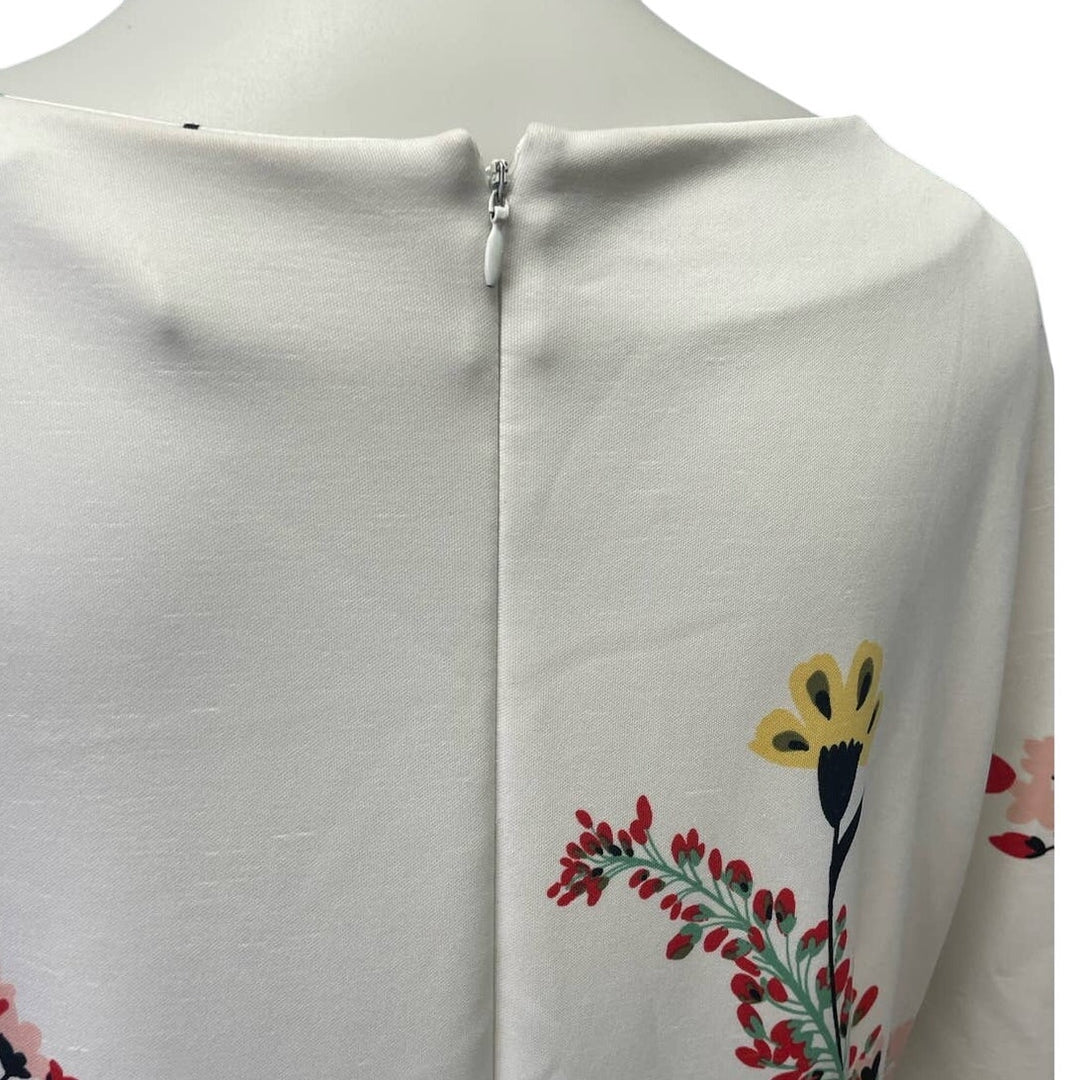 New York &amp; Company XL Long Ruffled Sleeve Floral Vine Knee Length Sheath Dress