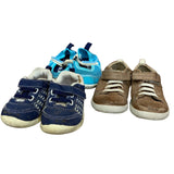 3 Pairs Boys Size 4-8 Stride Rite Sneakers Speedo Swim Slip on Tennis Shoes