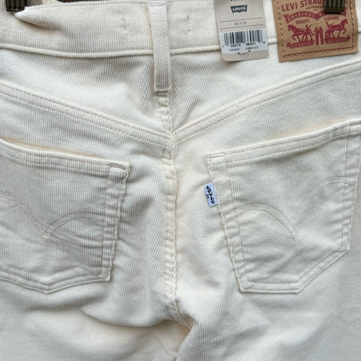 NWT New Levis Womens 30X29 Cotton Blend High Waisted Mom Jean Corduroy Pants