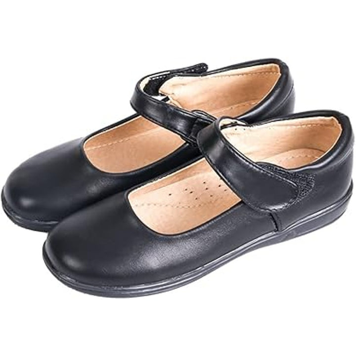 New Amtidy Toddler Girls Size 9.5 Black Mary Jane Latch &amp; Hook Closure Shoes