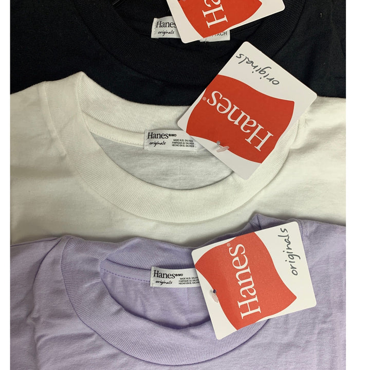 Lot of 3 New Hanes Womens Small Ringspun Cotton Jersey Cap Sleeve Muscle Tees