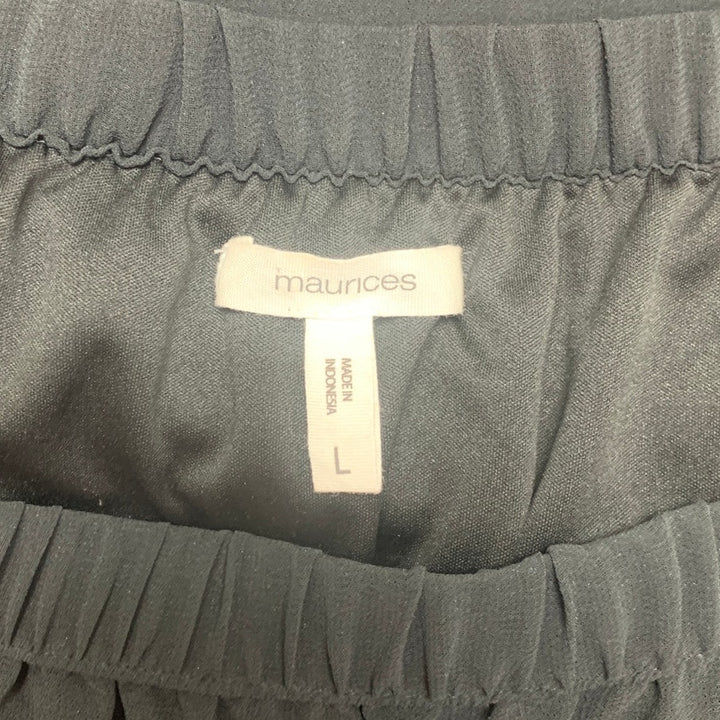 Maurices Womens Large Off The Shoulder Long Sleeve Sheer Metallic Studs Top