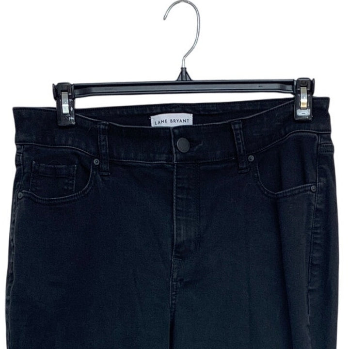 Lane Bryant Womens Plus Size 16 High Rise Skinny Curvy Fit Black Denim Jeans