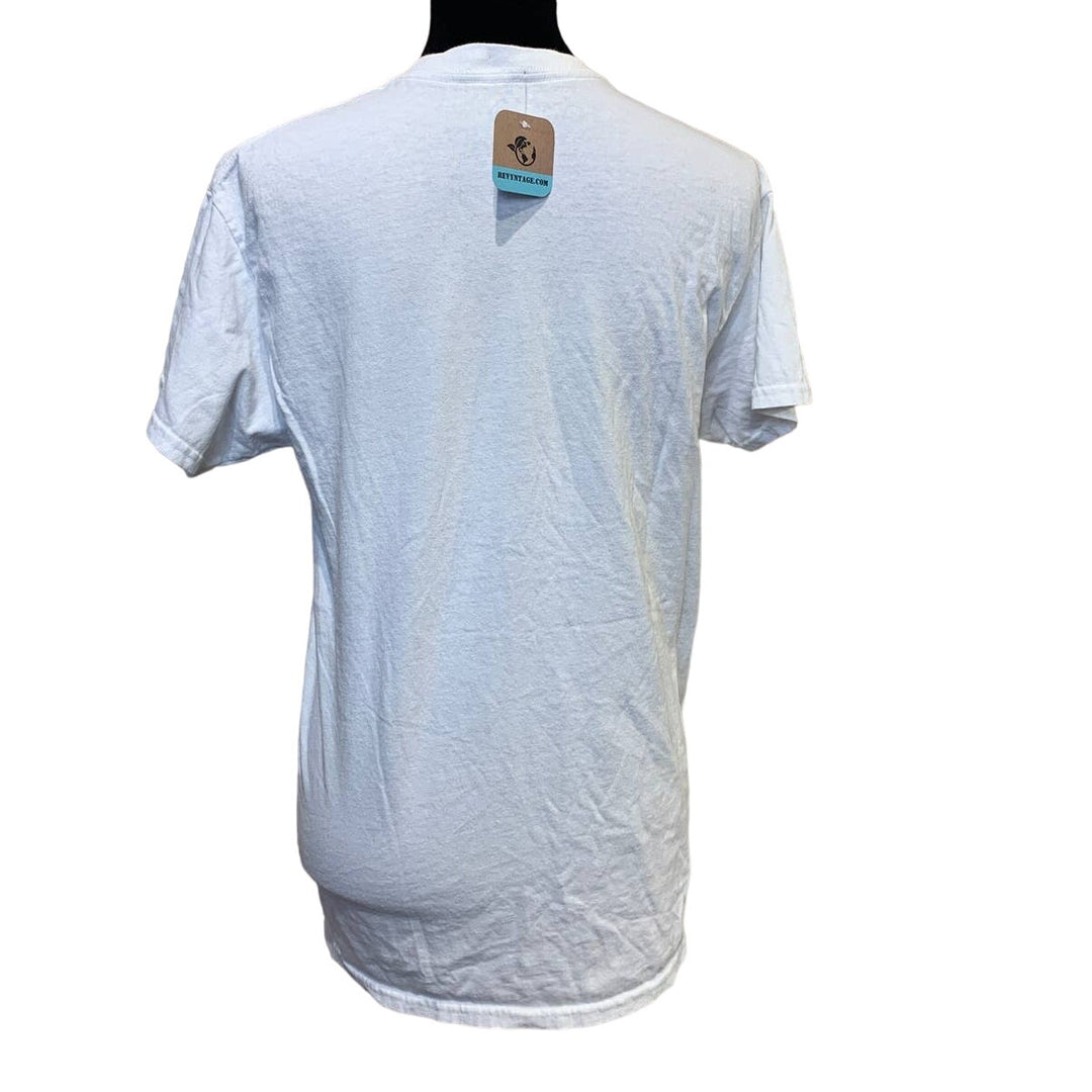Upcycled Hand Printed Mens Medium Ukraine Flag Slava Ukraini Fundraiser Tee