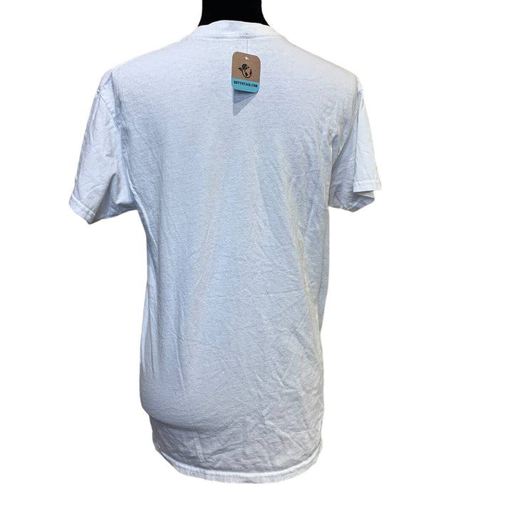 Upcycled Hand Printed Mens Medium Ukraine Flag Slava Ukraini Fundraiser Tee