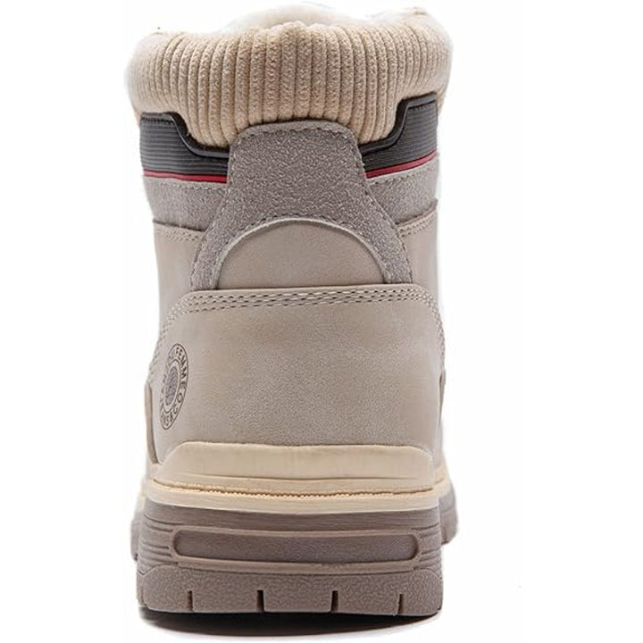 New Anjoufemme Womens Size 7.5 Tan Faux Suede Waterproof Outdoor Hiking Boots