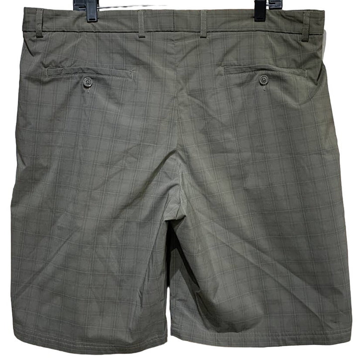 Cypress Club Mens Size 40 Lightweight Webbed Plaid PolyBlend Long Board Shorts