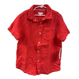 2 New Cat & Jack Boys Large Short Sleeve 100% Cotton Button Up Shirts