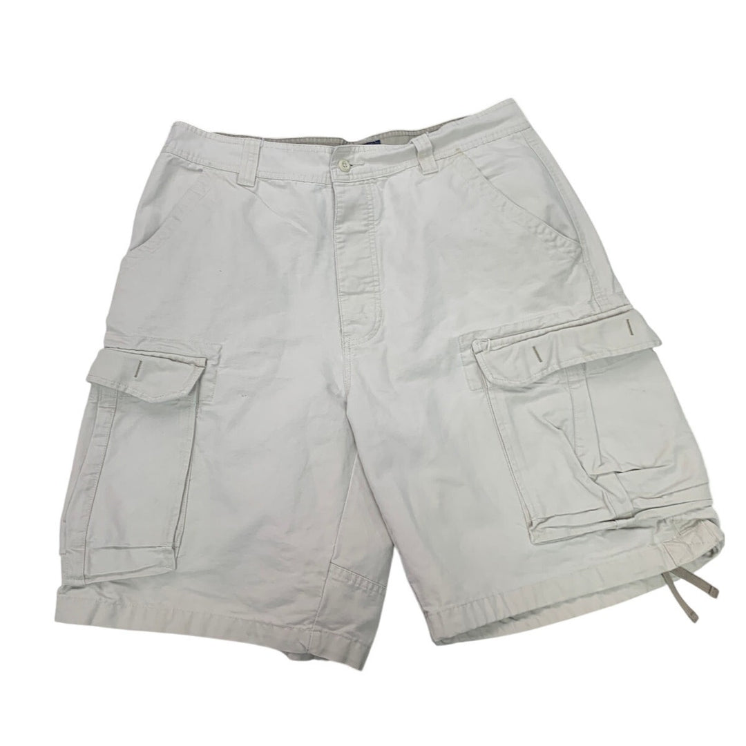 Sonoma Jeans Co Mens Size 38 Cotton Khaki Button Fly Long Cargo Shorts w Pockets