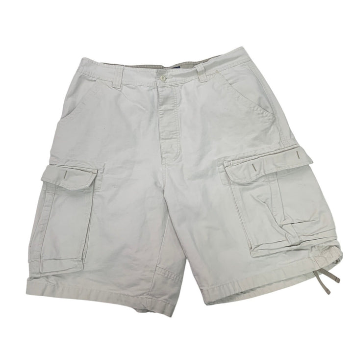 Sonoma Jeans Co Mens Size 38 Cotton Khaki Button Fly Long Cargo Shorts w Pockets