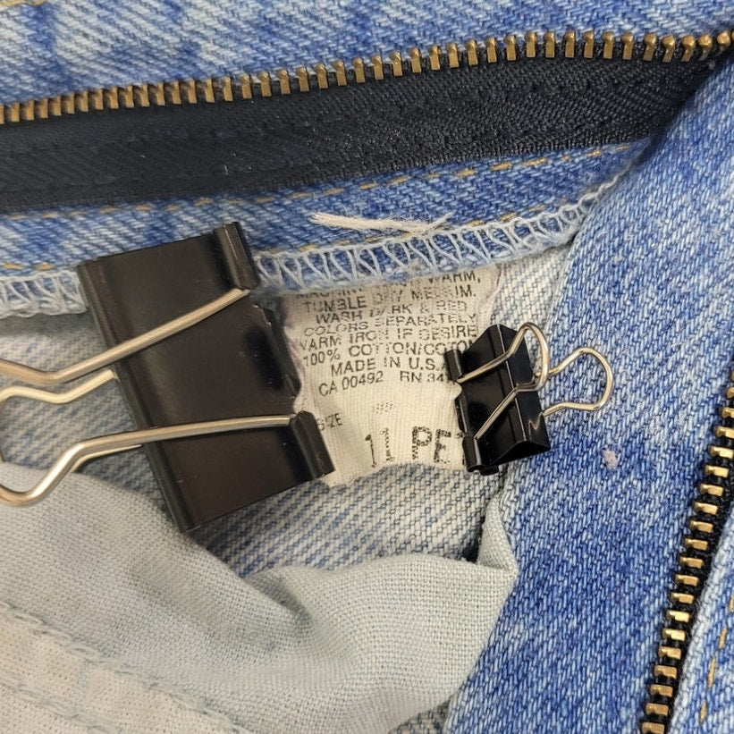 Vintage Lee Riders Womens 11 Petite 100% Cotton High Rise Denim Mom Jeans