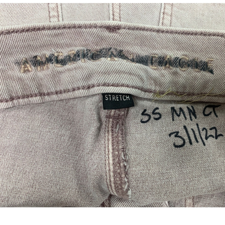 New American Eagle Womens Size 2 Mauve Cotton Blend Denim Skater Jeans