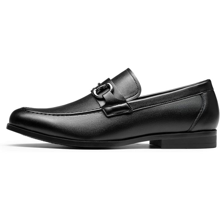Bruno Marc Mens Size 12 Black Faux Leather Slip On Dress Loafers Formal Shoes