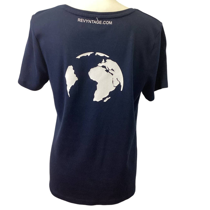 Handmade Upcycled Large Saving the Planet is My Superpower Short Sleeve Tee