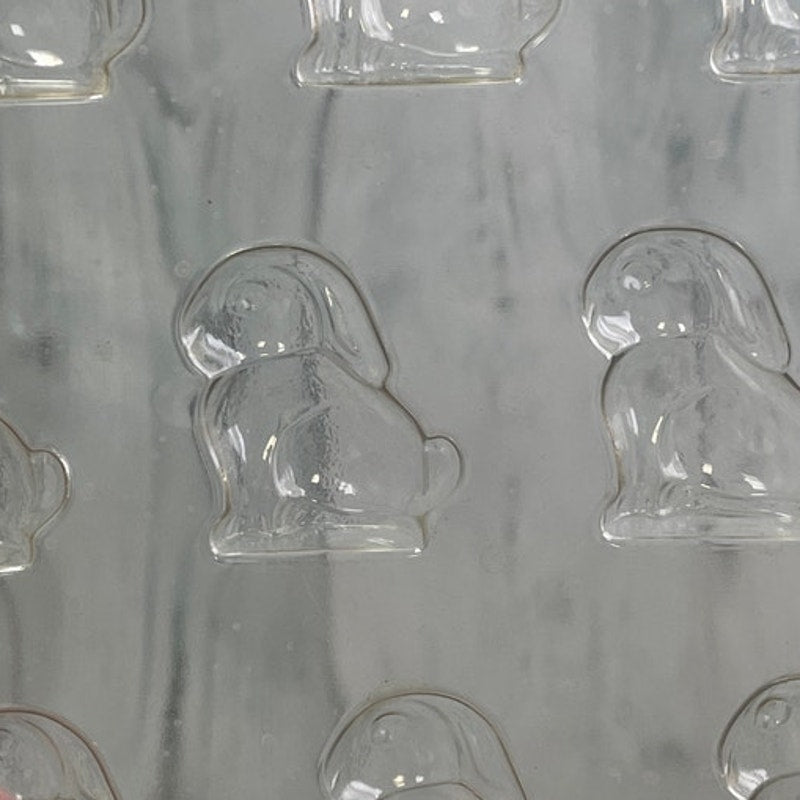 Set of 5 Plastic Easter Bunny Chick Egg Lamb Candy Mold 10" by 8" Trays