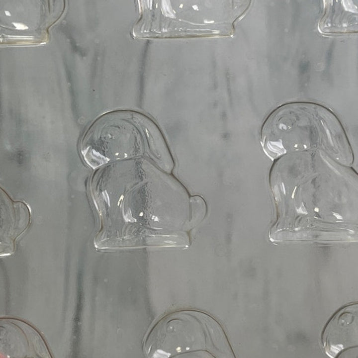 Set of 5 Plastic Easter Bunny Chick Egg Lamb Candy Mold 10" by 8" Trays