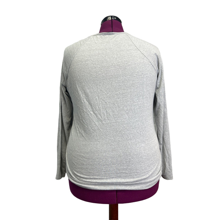 Lot of 2 AB Studio Faded Glory Womens XL Long Sleeve Scoop VNeck Tee Shirts