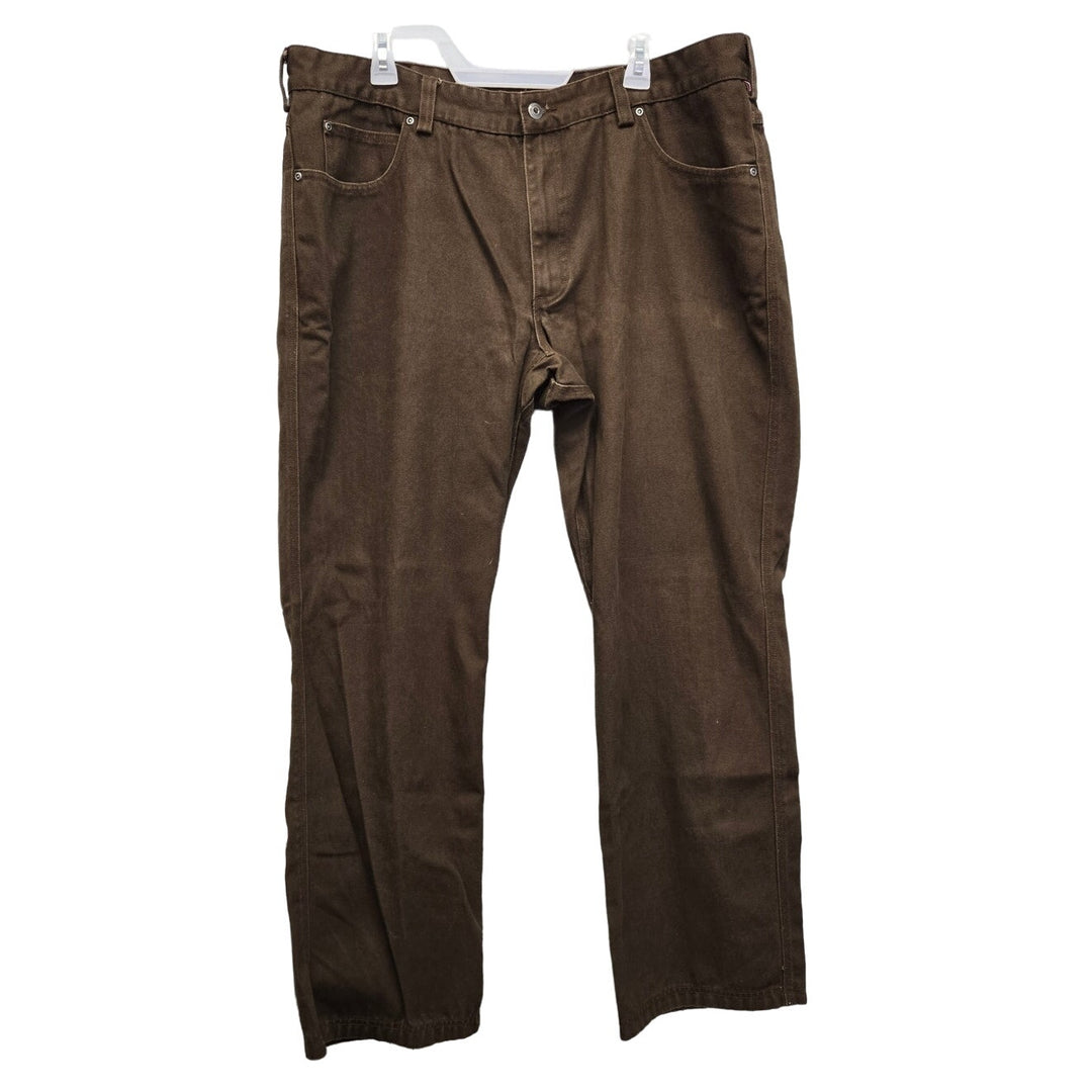 Duluth Trading Co Mens 42X34 Brown 100% Cotton Straight Cut Denim Jeans