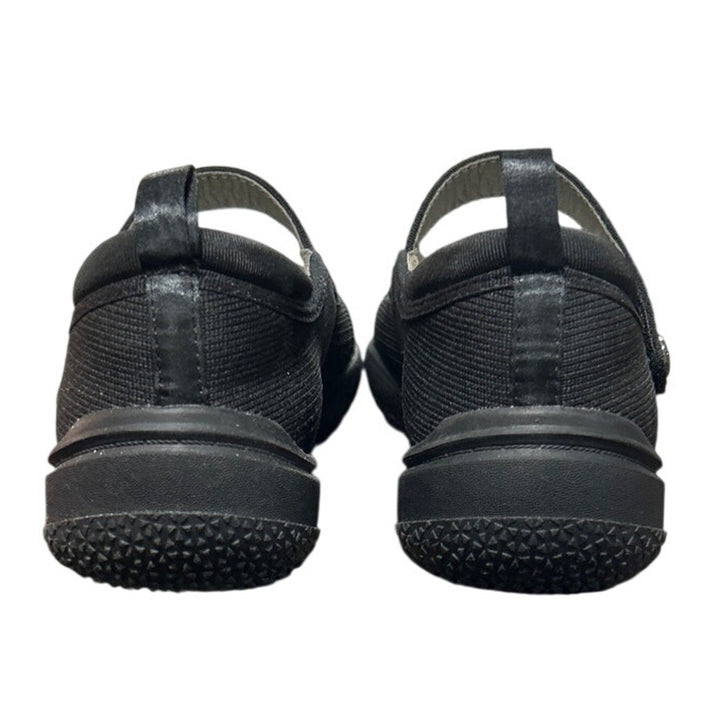 New JSport Womens Size 7 Black Fabric Hook Loop Closure Melody Mary Jane Shoes