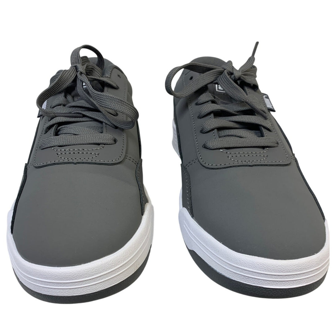 PUMA Mens Size 11 Gray Faux Leather SoftFoam+ Lace Up Skate Sneaker Shoes