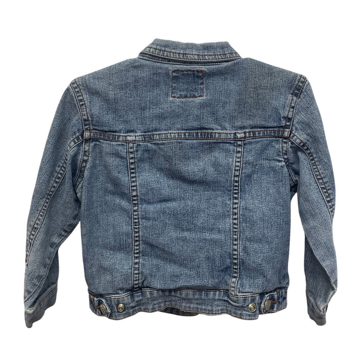 Guess Jeans Girls Toddler 2T Long Sleeve Snap Up Denim Blue Jean Jacket