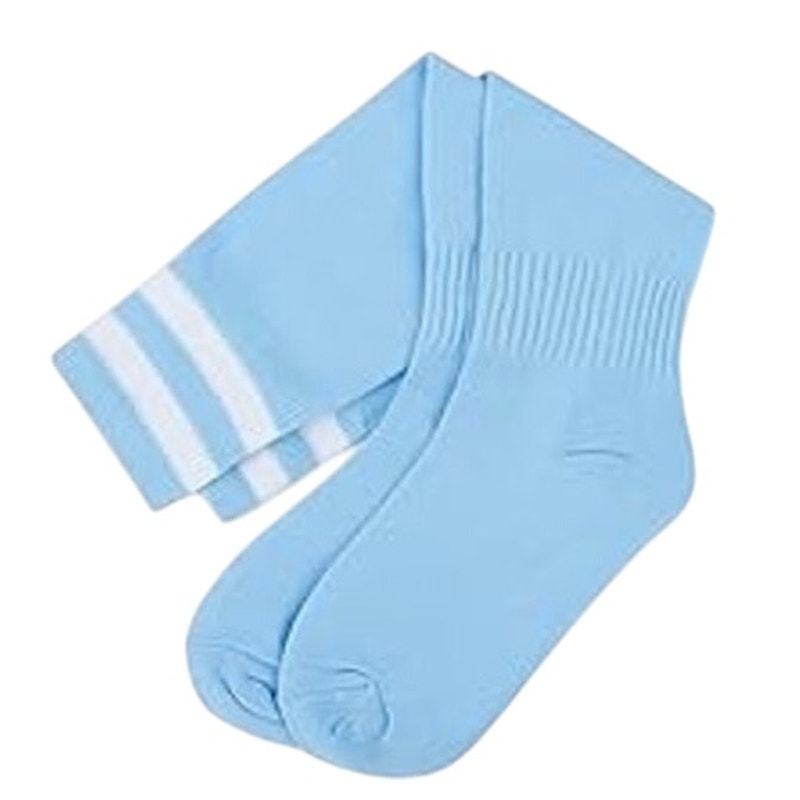 Brooma Little Kids Size 2 Blue Compression Stripes Firm Ground Soccer Socks