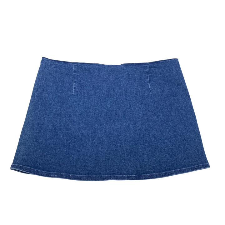 New American Eagle Womens Medium 100% Cotton Side Zip Denim Mini Jean Skort