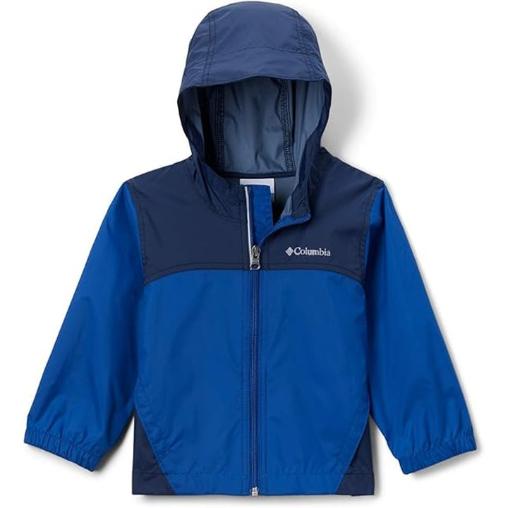 Columbia Boys Medium Long Sleeve Blue Hooded Full Zip Glennaker Rain Jacket