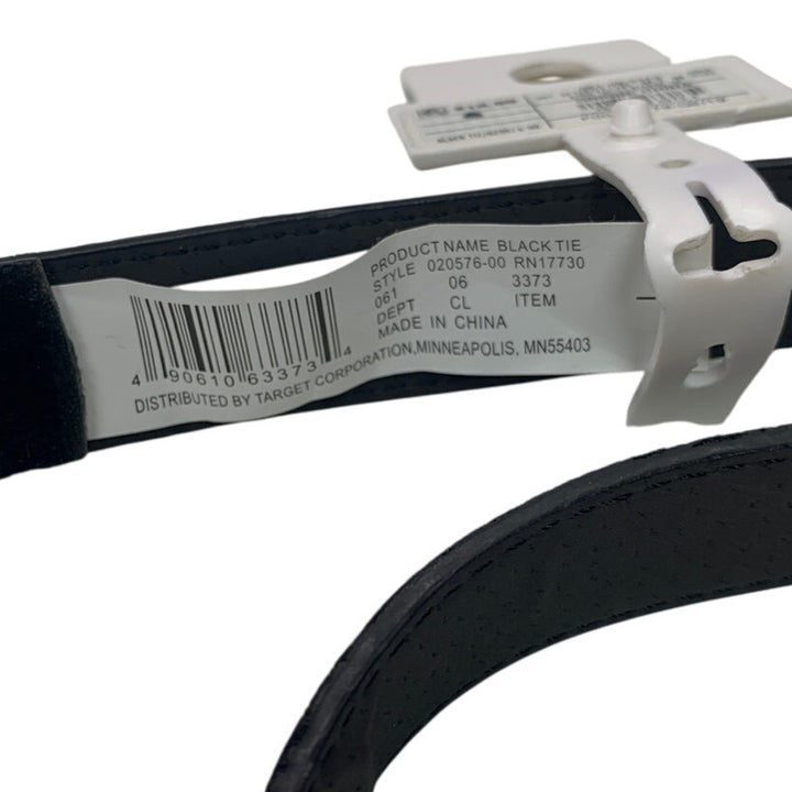 New A New Day Womens Large Black Velvet Bonded Leather Fancy Fashion Belt