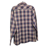 Wrangler Red Mens XL PolyCotton Long Sleeve Plaid Pearl Snap Up Western Shirt