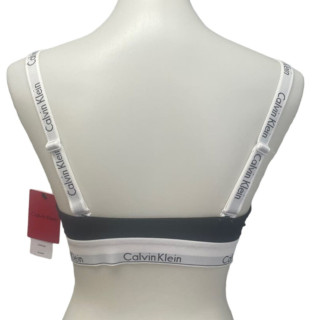 New Calvin Klein XS Unlined Adjustable Strap Cotton Blend Triangle Bralette