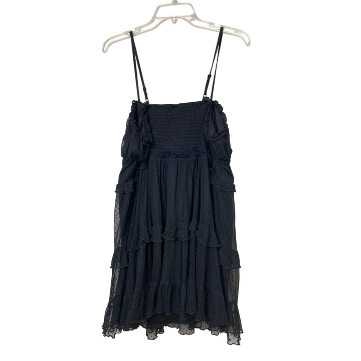 Wild Fable Womens XXL Black Sleeveless Thin Strap Padded Layered Babydoll Dress